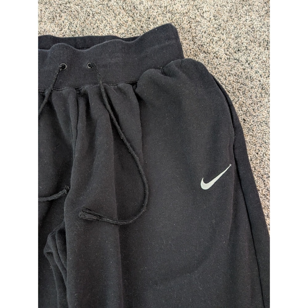 Nike Mens Fleece Joggers Black‎ Sweatpants Embroidered Swoosh Size M